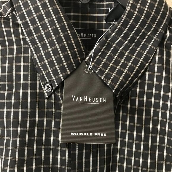 NWT - Van Heusen Wrinkle Free Plaid Long Sleeve Shirt - Picture 3 of 11